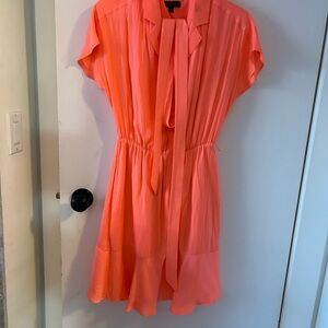 Banana Republic, gorgeous orange silk summer dress size 2